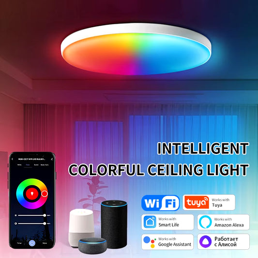 Tuya Smart 24W WiFi Ceiling Light RGB, Alexa & Google Control