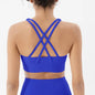New Cross Back Nylon Yoga Top Women Sports Bra Quick Dry Workout Fitness Bra For Women Gym Running Breathable Underwear 25 Color