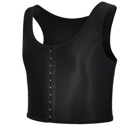 Women Chest Binder Breathable Chest Breast Binder Buckle Short Vest Tops Underwear Tank Tops Wireless Chest Wrap Bandage