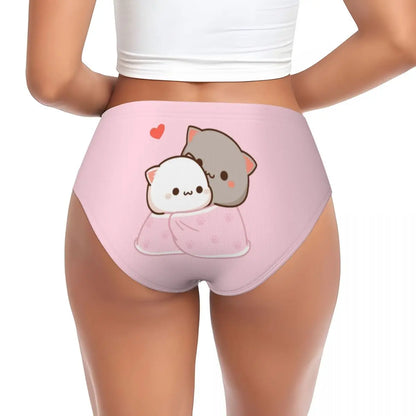 Custom Women’s Mochi Cat Peach & Goma Panties – Cute & Comfortable Briefs