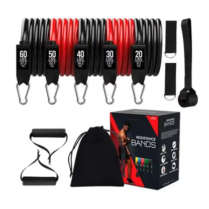Portable Pilates Bar Kit with Resistance Bands - Home Fitness