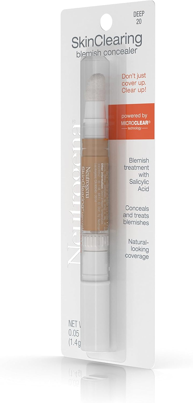 Blemish Concealer with Salicylic Acid – Oil-Free, Non-Comedogenic, Deep 20