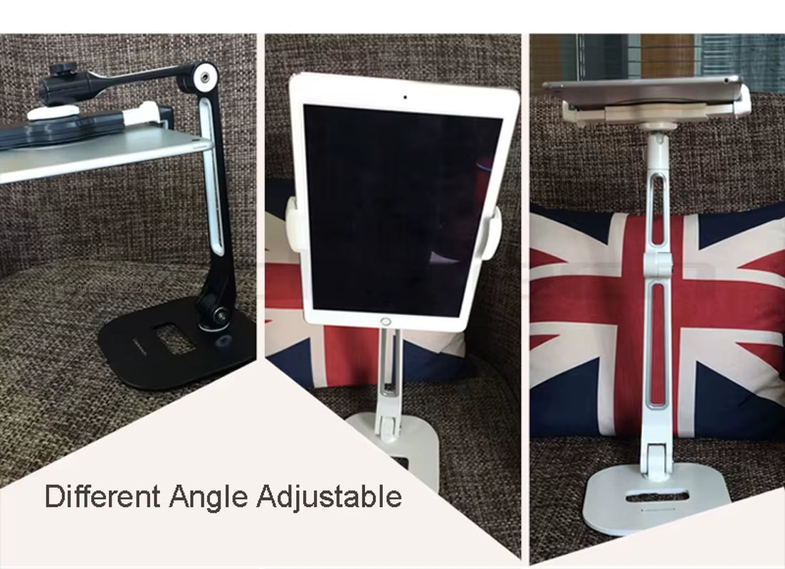 360° Rotation Tablet Stand Metal Base Foldable Phone Holder