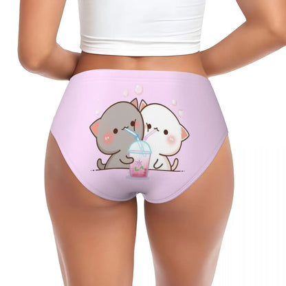 Custom Women’s Mochi Cat Peach & Goma Panties – Cute & Comfortable Briefs
