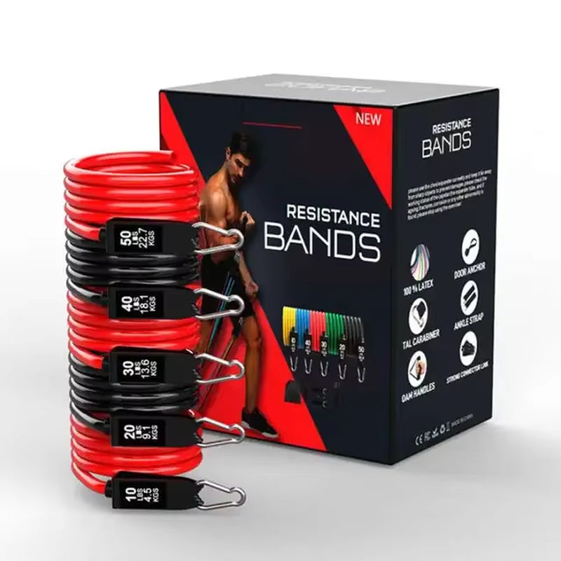 Portable Pilates Bar Kit with Resistance Bands - Home Fitness