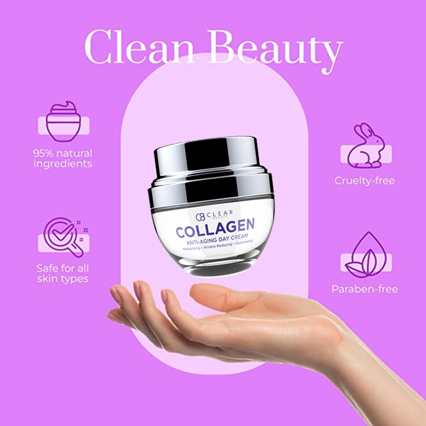 ydrating Collagen Face Moisturizer – Anti-Wrinkle Day Cream – 1.69 Oz