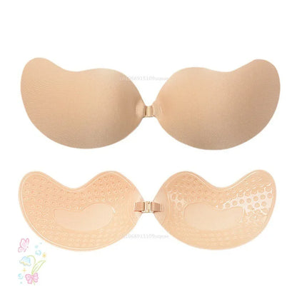 Invisible Strapless Adhesive Push-Up Bra – Seamless Backless Silicone Lingerie for Women