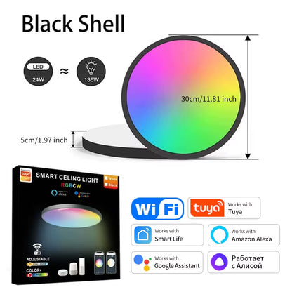 Tuya Smart 24W WiFi Ceiling Light RGB, Alexa & Google Control