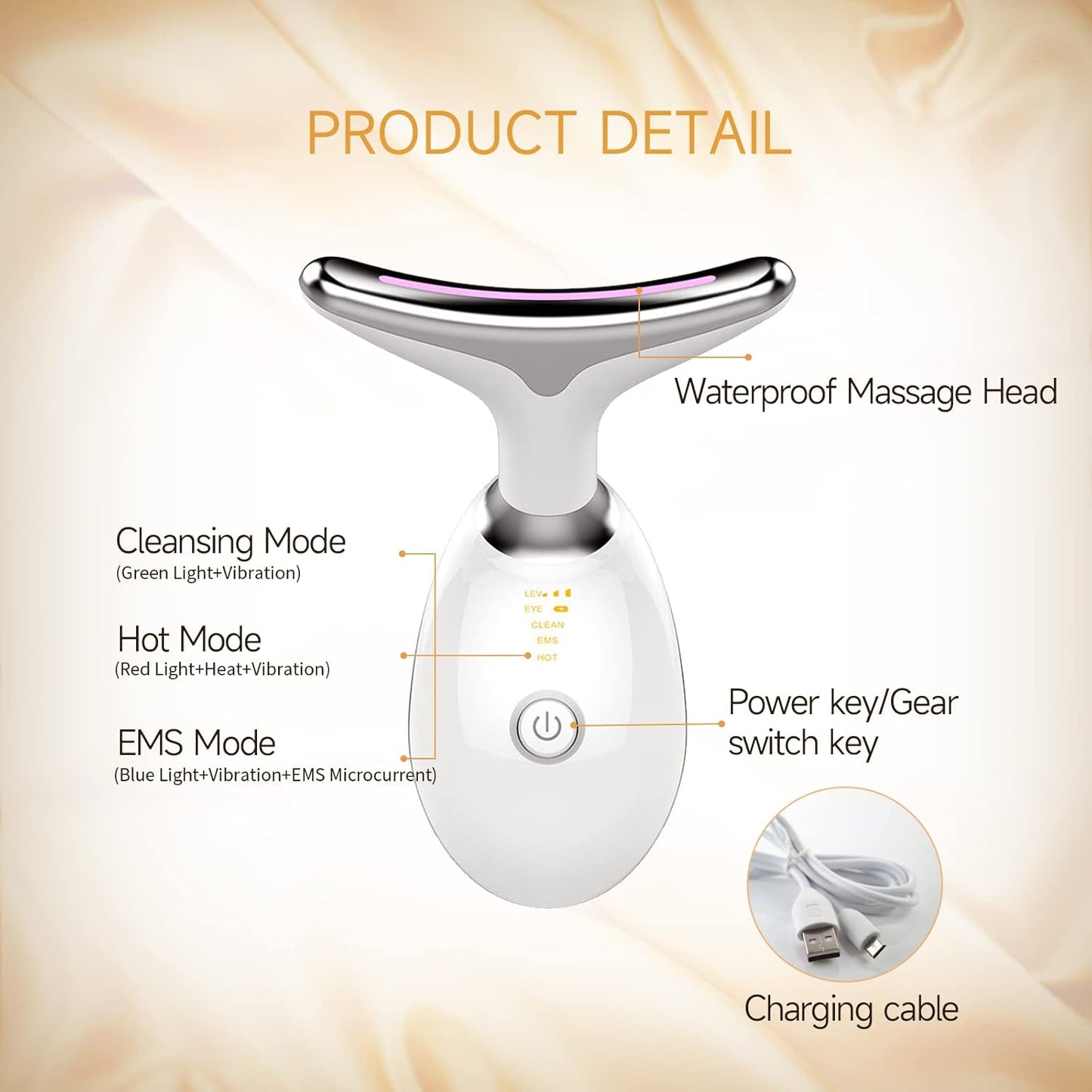 3-in-1 Firming Face & Neck Device – Double Chin Reducer, Massager