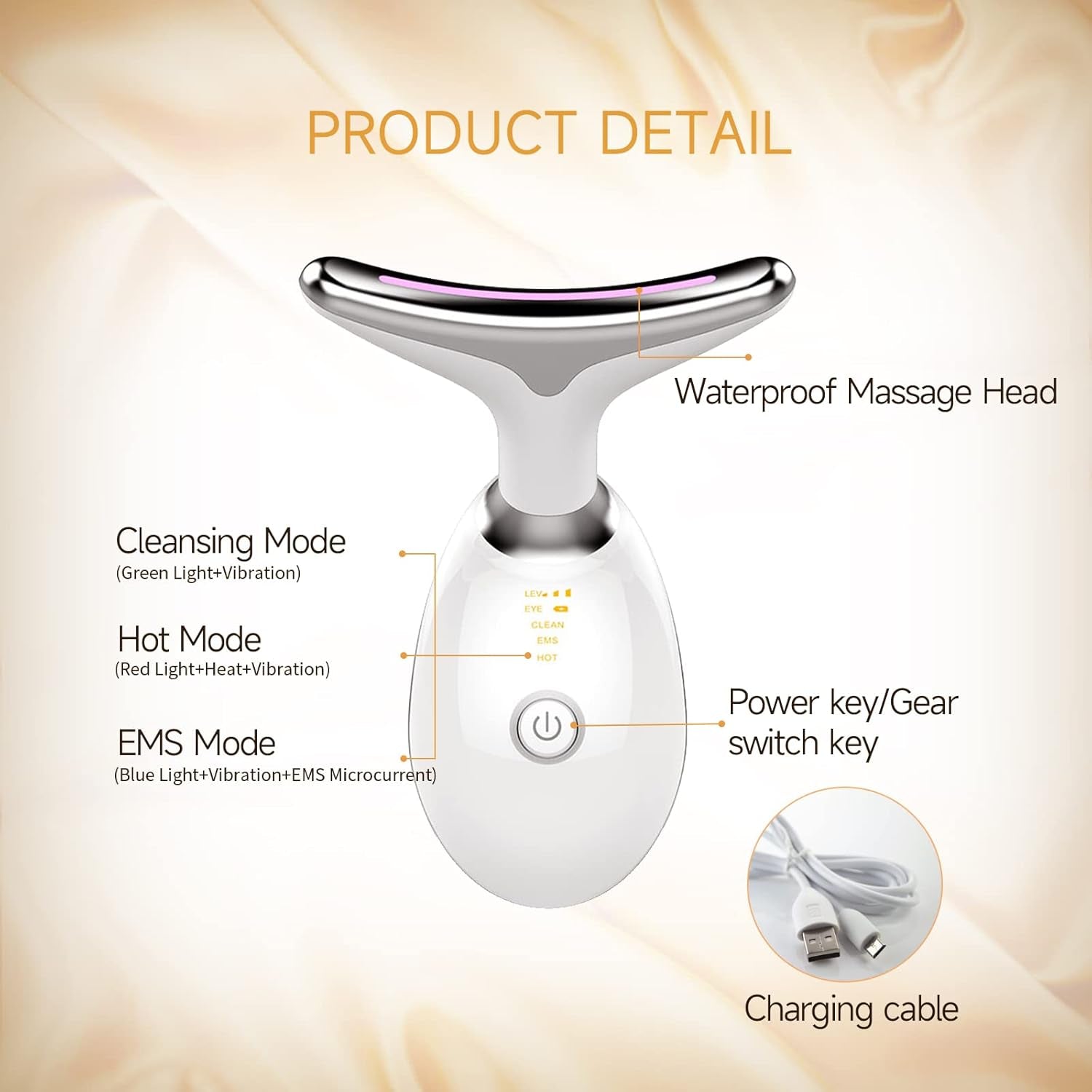 3-in-1 Firming Face & Neck Device – Double Chin Reducer, Massager