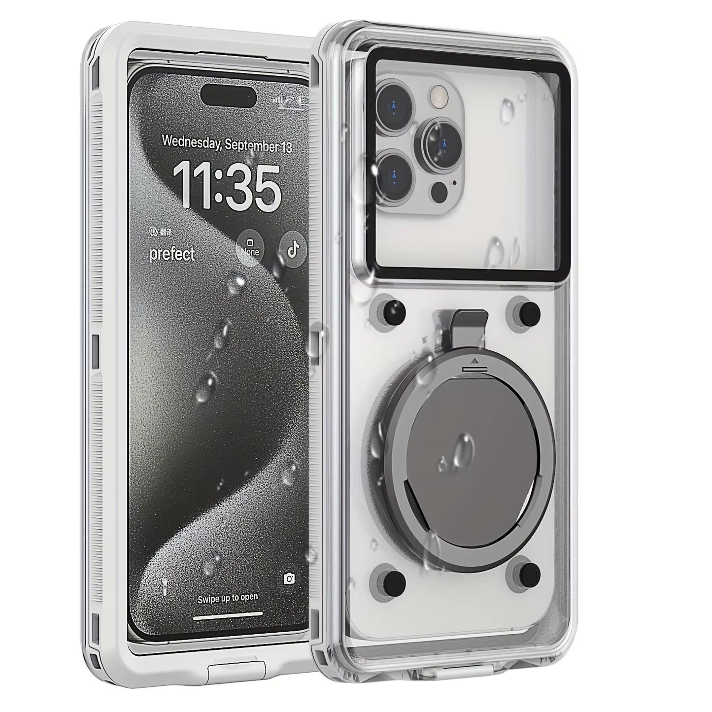 "Shockproof Waterproof Phone Case 6.9'' with Stand & Protection"