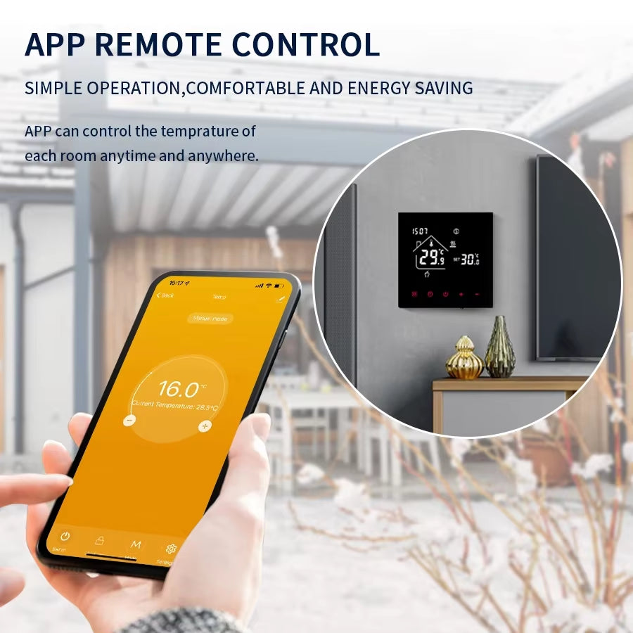 WiFi Smart Thermostat for Heating, Tuya & Alexa Compatible
