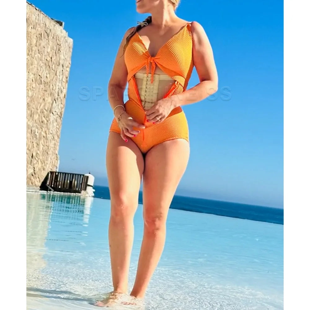 Fashion Fajas Body Front Hooks Compression Shaper Tummy Control Triangle Hourglass Shapewear Slimming Butt Lifter Underwear