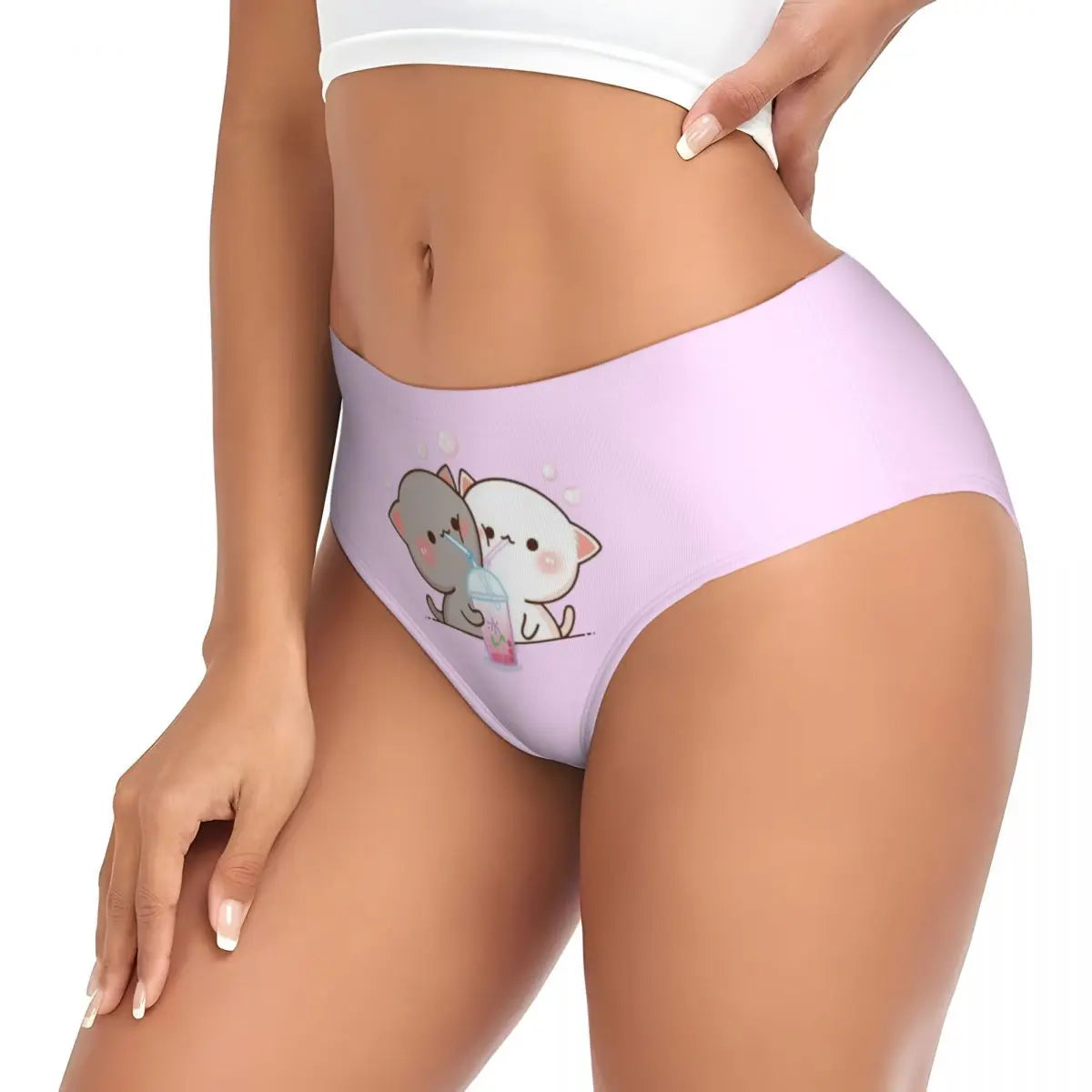 Custom Women’s Mochi Cat Peach & Goma Panties – Cute & Comfortable Briefs