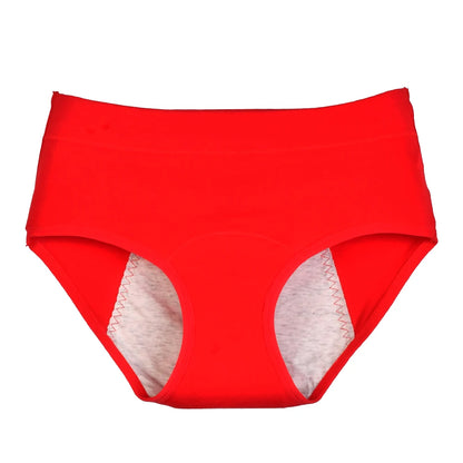 Women's Cotton Menstrual Underwear – Leakproof Medium-Waist Period Panties, Plus Sizes XL-6XL