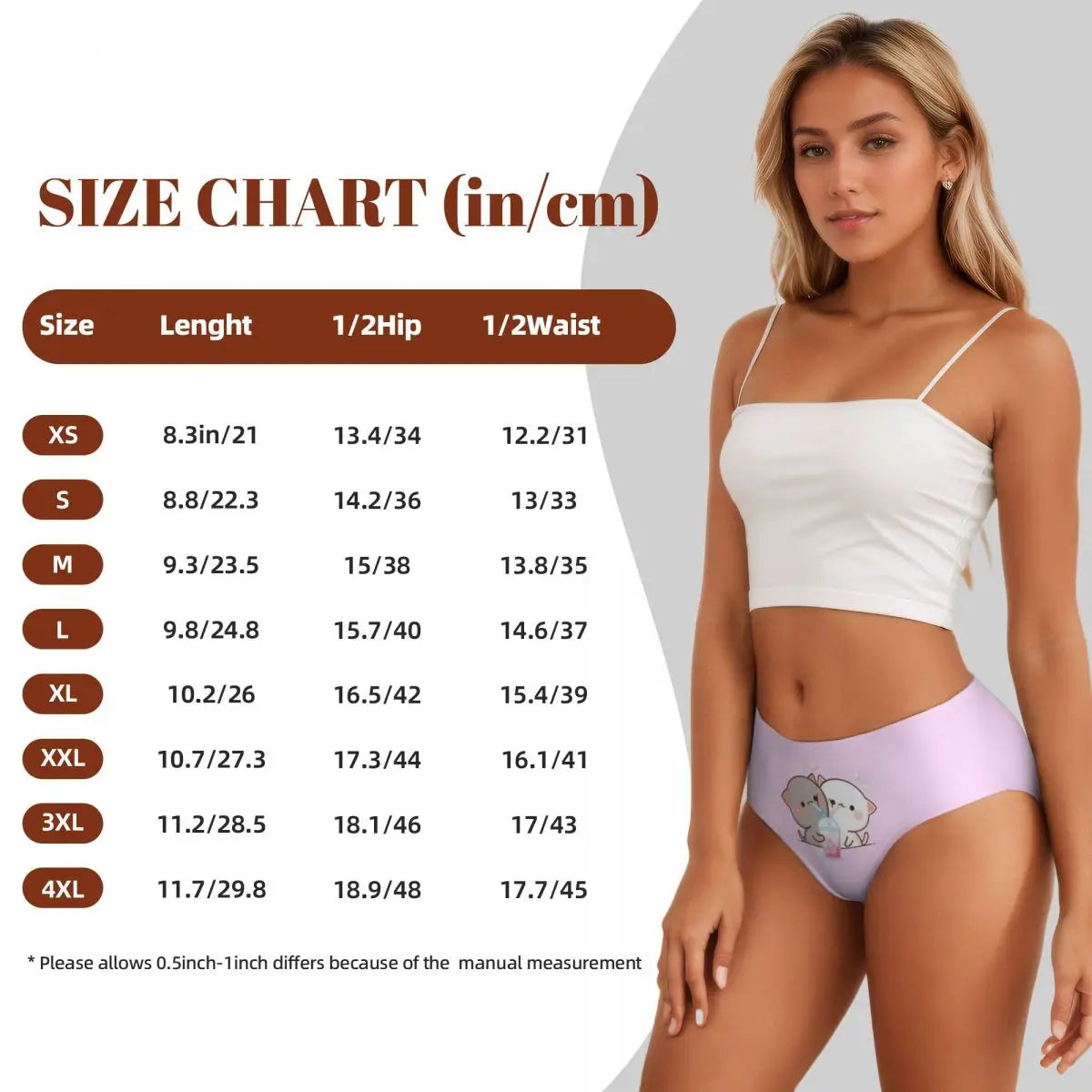Custom Women’s Mochi Cat Peach & Goma Panties – Cute & Comfortable Briefs
