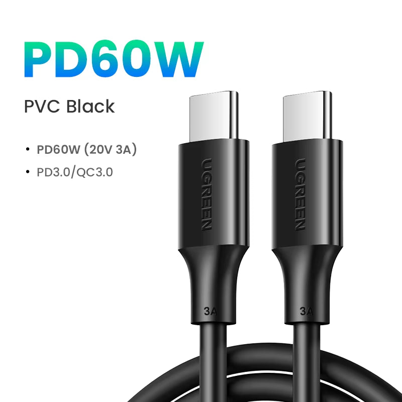 100W USB-C to USB-C Cable for MacBook, iPad, Samsung