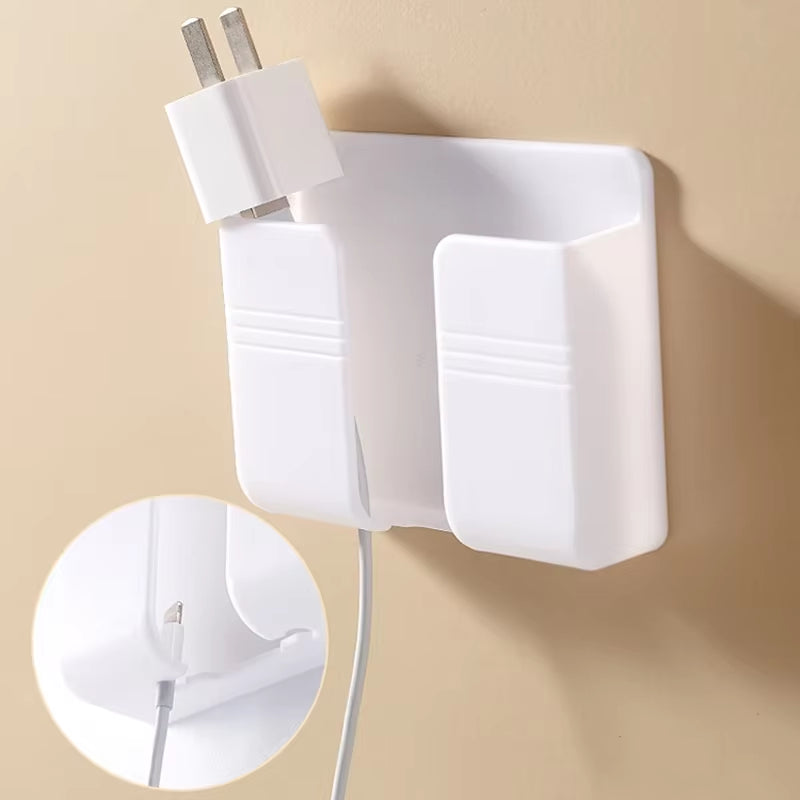 Wall Mounted Remote & Phone Holder with Charging Hook
