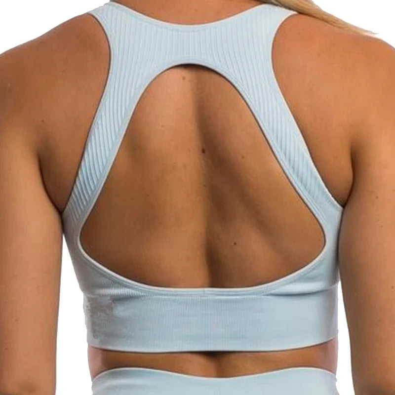 Pericic Seamless Top Backless Bra Without Bones Female Underwear Women Cropped Tank Top Jogging Bra Women Crop Top Sportwear
