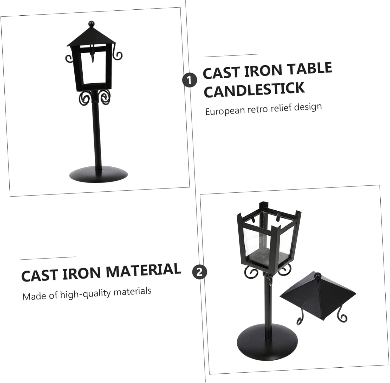 Hollow Candlestick Christmas Décor | Iron Candle Holder