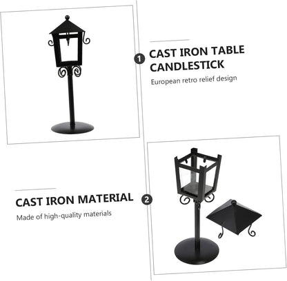 Hollow Candlestick Christmas Décor | Iron Candle Holder