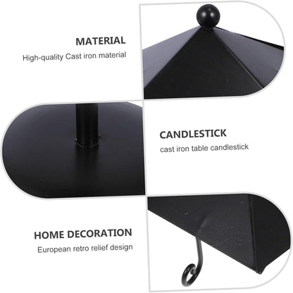Hollow Candlestick Christmas Décor | Iron Candle Holder