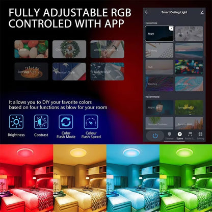 Tuya Smart 24W WiFi Ceiling Light RGB, Alexa & Google Control