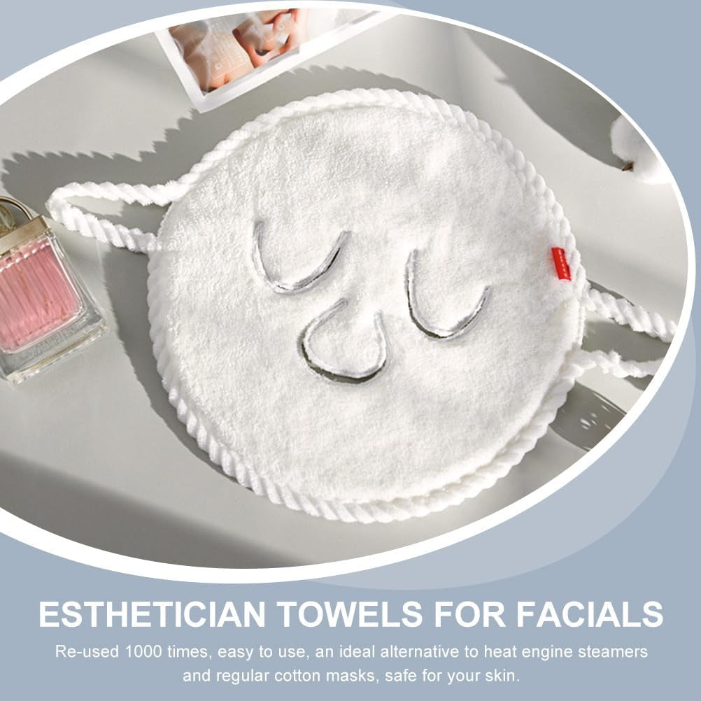 2Pcs Reusable Hot & Cold Face Towel Masks for Skincar