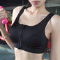 Women's High-Support Sports Bra – Front Zipper Push-Up Gym & Yoga Bra with Adjustable Straps