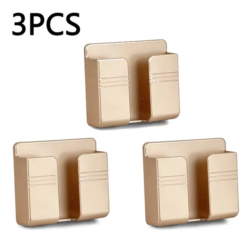Wall Mounted Remote & Phone Holder with Charging Hook