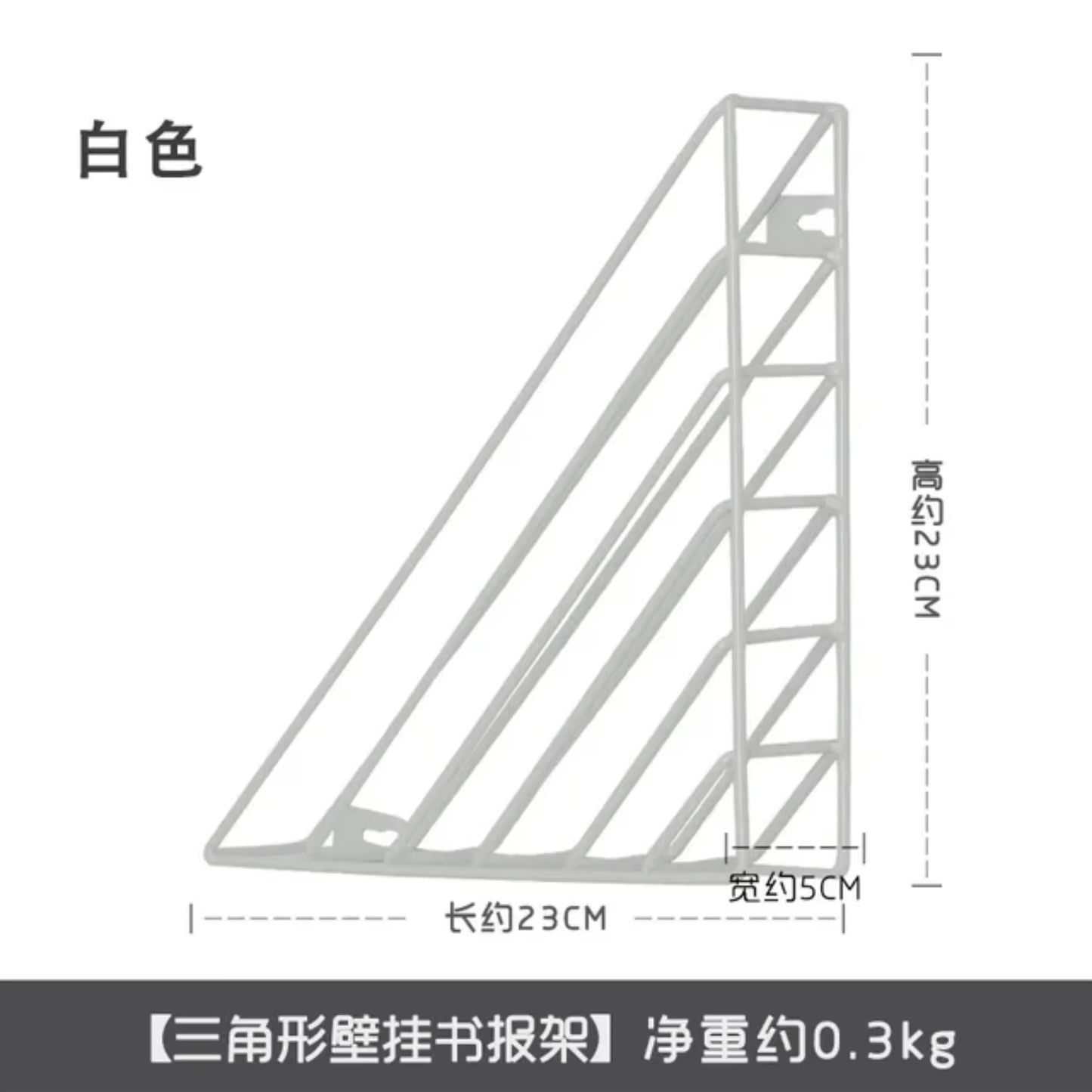 "Nordic Metal Wall-Mounted Magazine & Newspaper Display Rack"