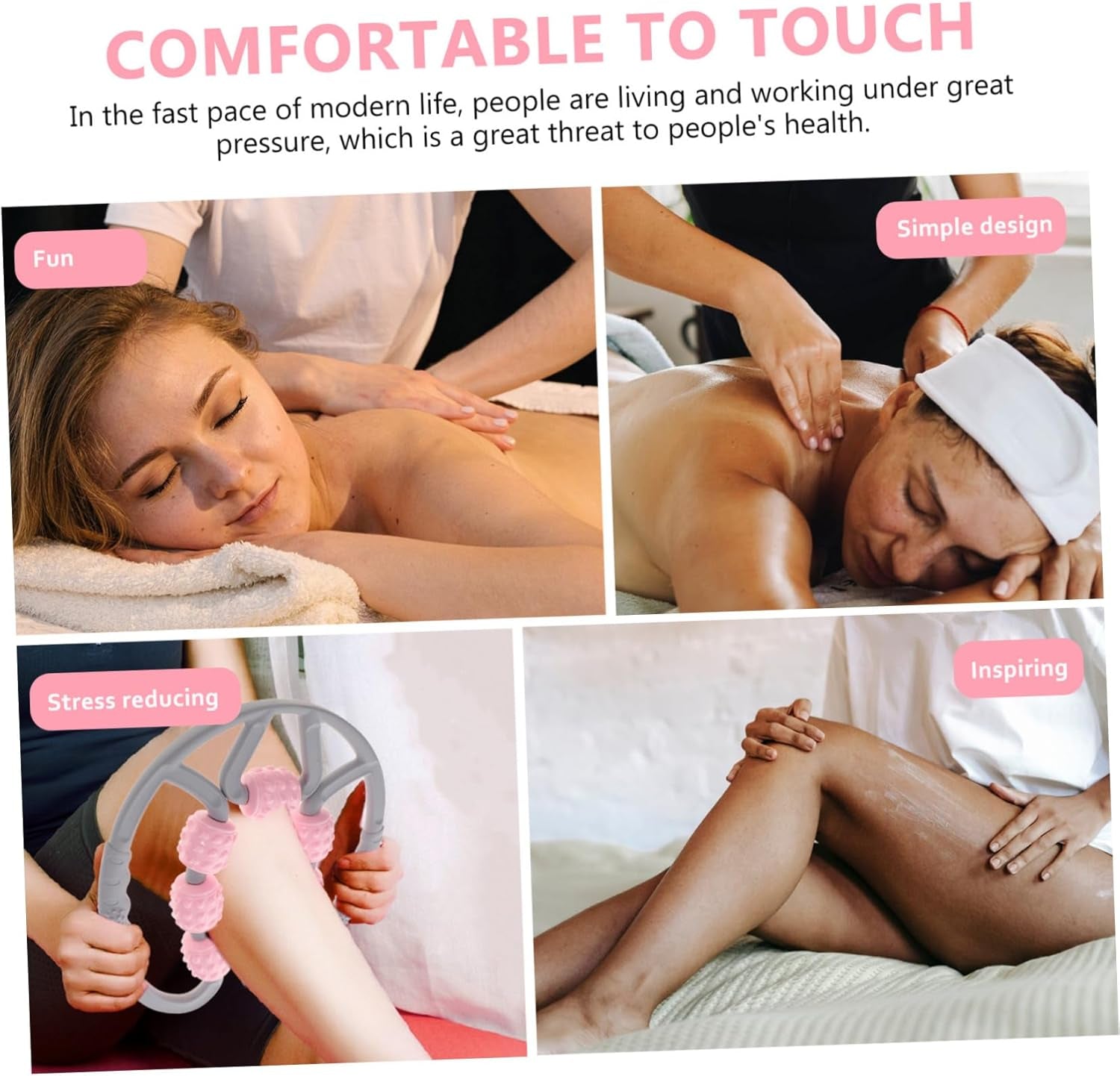Seven-Wheel Deep Tissue Massage Roller – Handheld Muscle Relaxation Tool