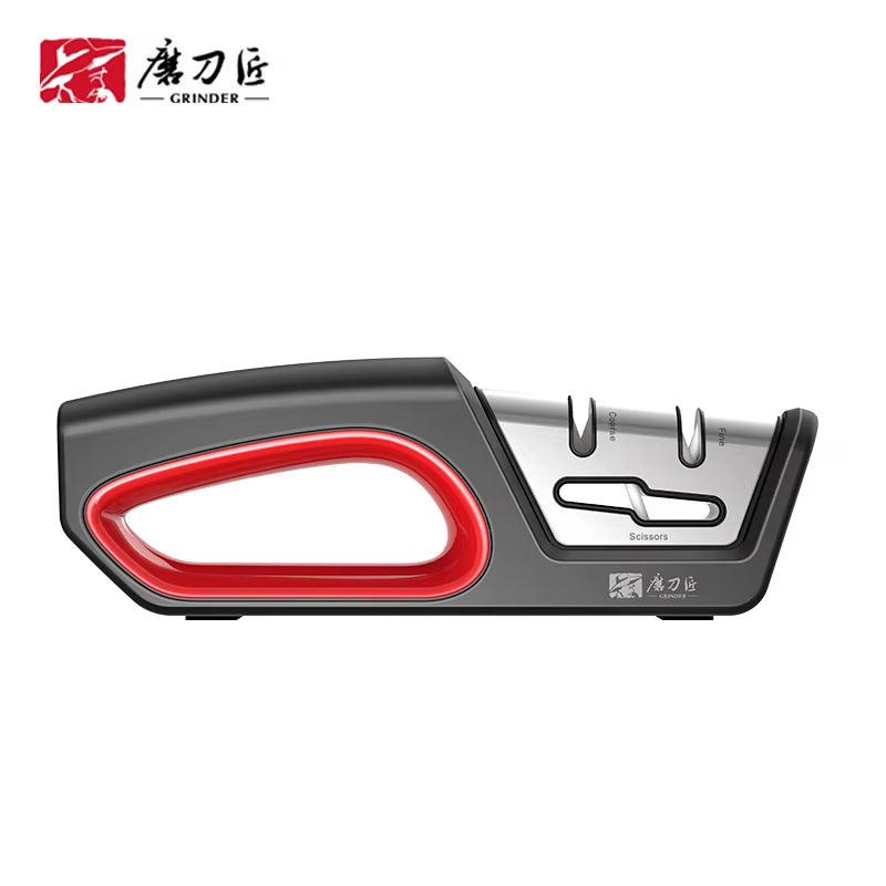 4-in-1 Kitchen Sharpener for Knives & Scissors - Diamond Steel