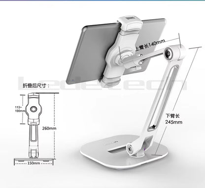 360° Rotation Tablet Stand Metal Base Foldable Phone Holder