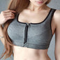 Women's High-Support Sports Bra – Front Zipper Push-Up Gym & Yoga Bra with Adjustable Straps