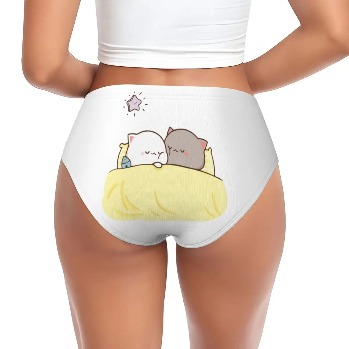 Custom Women’s Mochi Cat Peach & Goma Panties – Cute & Comfortable Briefs