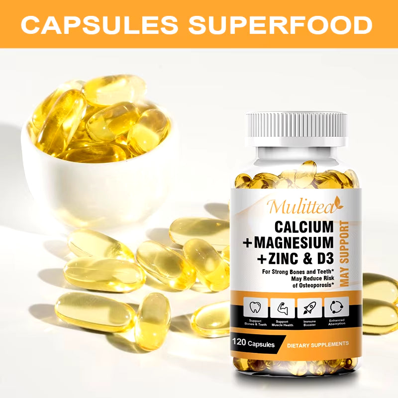 Calcium Magnesium Zinc with Vitamin D3 for Bone & Nerve Health