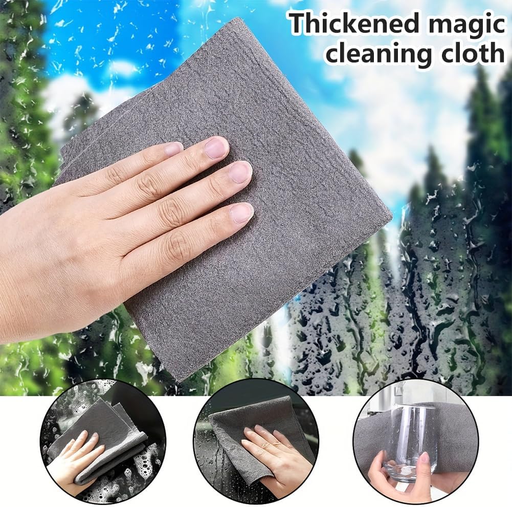 10-Pack Magic Microfibre Cleaning Cloths - Streak-Free & Reusable