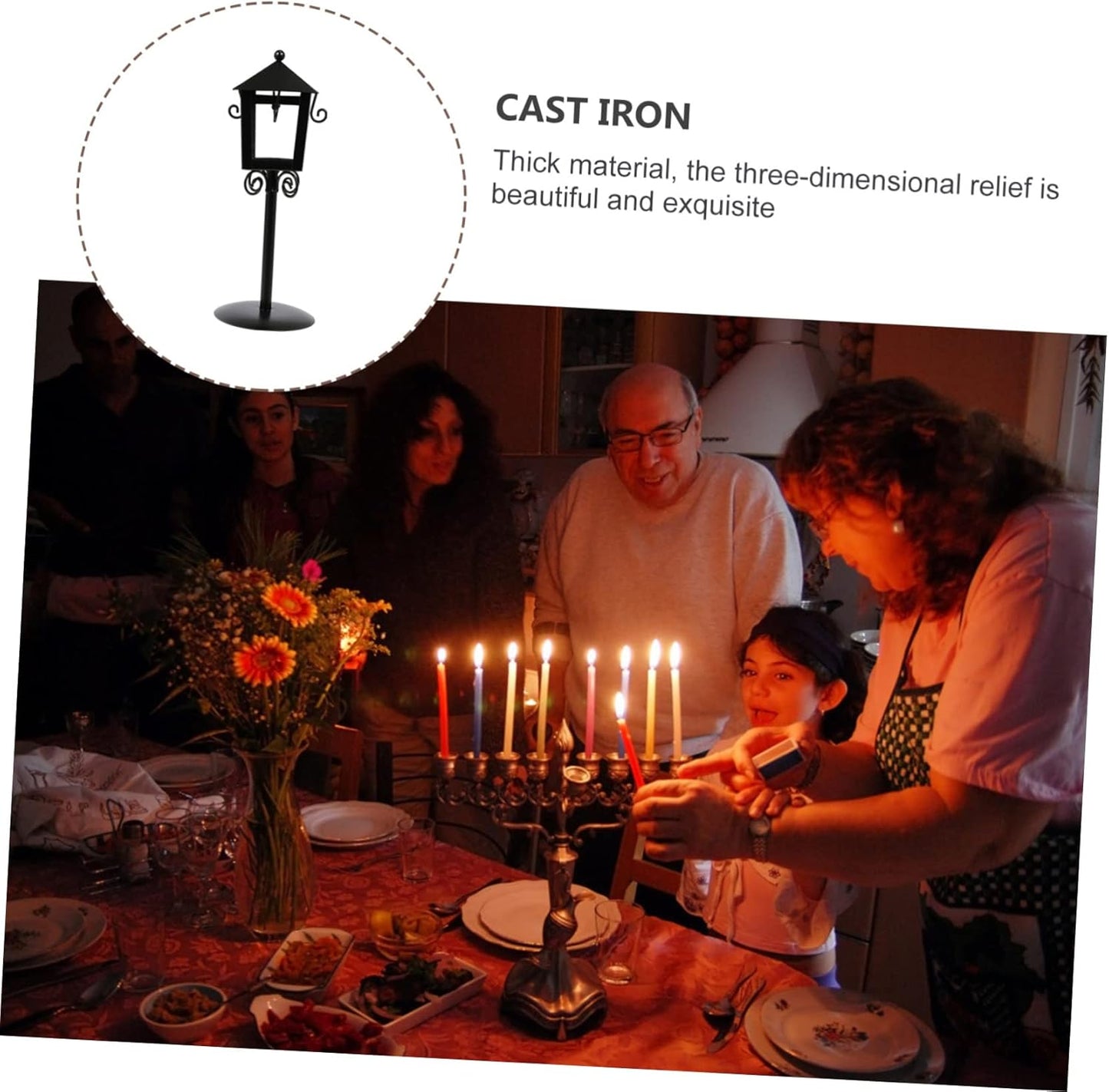 Hollow Candlestick Christmas Décor | Iron Candle Holder