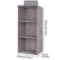 "Collapsible Wardrobe Hanging Storage Bag with Shelves"