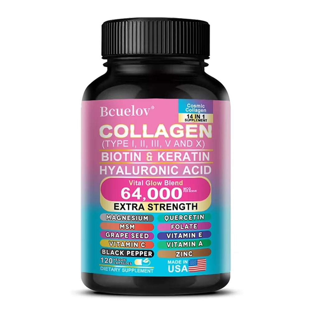 Collagen Capsules with Biotin & Keratin for Skin, Hair, and Nails