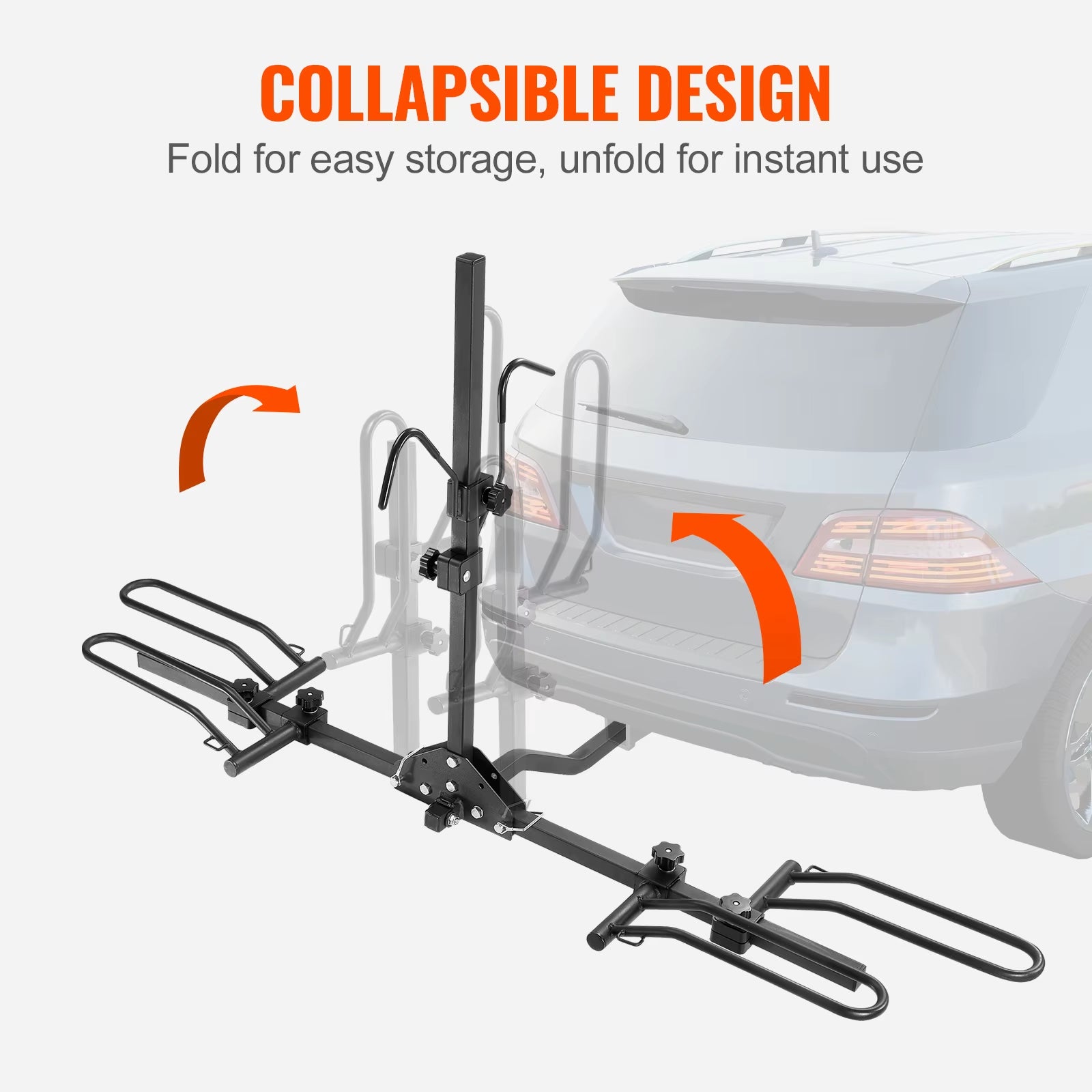 VEVOR 2-Bike Hitch Mount Rack 80LBS Max Capacity for Car