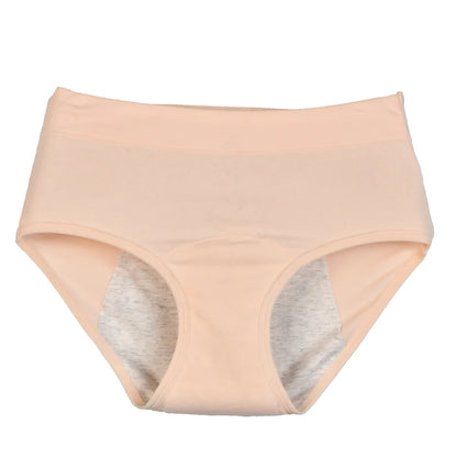 Women's Cotton Menstrual Underwear – Leakproof Medium-Waist Period Panties, Plus Sizes XL-6XL