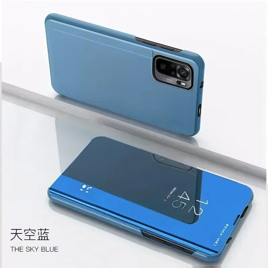 Luxury Smart Mirror Flip Case for Xiaomi Poco M5S 4G