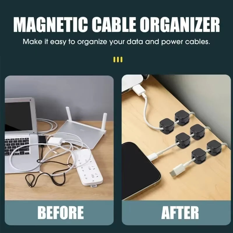 Magnetic Cable Clip Holder for Office & Home Organizer
