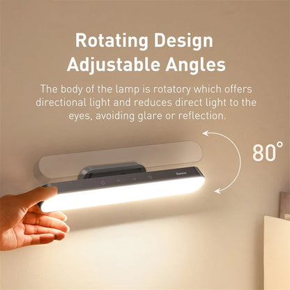 Magnetic LED Table Lamp with Stepless Dimming, Rechargeable