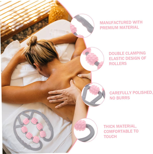 Seven-Wheel Deep Tissue Massage Roller – Handheld Muscle Relaxation Tool