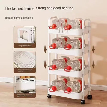 Multi-Functional Storage Shelf for Kitchen, Bathroom, Office
