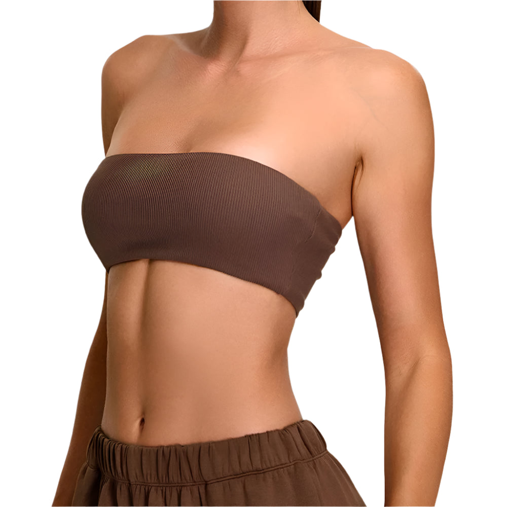 Strapless Sports Bra Women Gym Top Quick-Drying Yoga Clothes Women Tube Top Fitness Chest Wrap Underwear Workout Bra Female