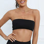 Strapless Sports Bra Women Padded Tube Tops Breathable Wrapped Chest Underwear Yoga Bra